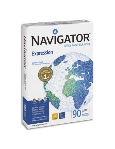 NAVIGATOR Ramette 500 feuilles papier extra Blanc Navigator Expression A4 90G CIE 169