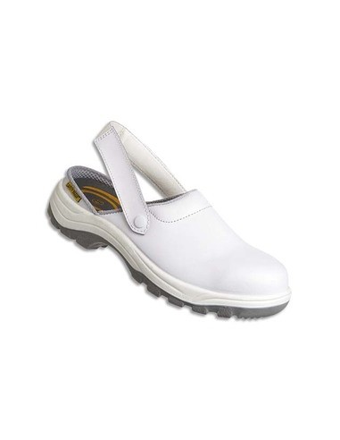 Sabot de sécurité en cuir femme. à lanière. pour agro-alimentaires et industrie Pointure 38 blanc