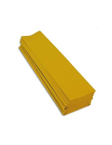 Paquet de 10 feuilles de crépon 40% 2x0.5m jaune