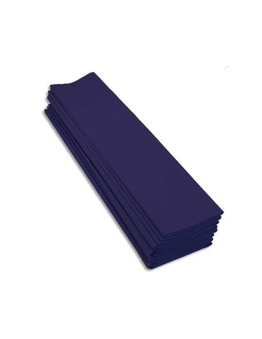 Paquet 10 feuilles crépon M40 2X0.50m bleu marine