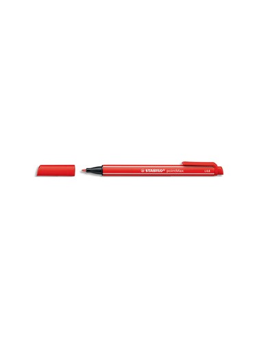 Stylo feutre pointe multi-fonction encre rouge corps coloré et rayure blanche point MAX