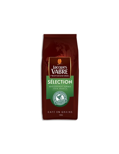 Paquet d'1Kg de café en grains Sélection. Arabica. Rainforest alliance