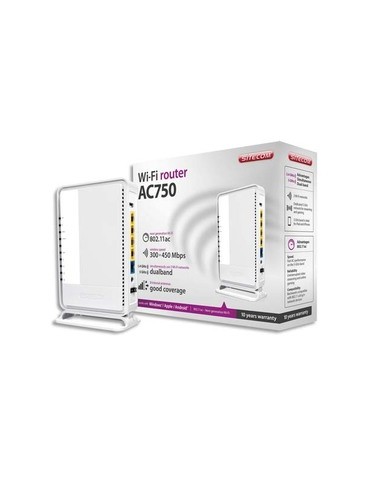 Router AC750 Wi-Fi Dual-band 300+450 Mbit/s inclus port USB2 avec 4 ports Gigabit iOS/Android WLR-5002