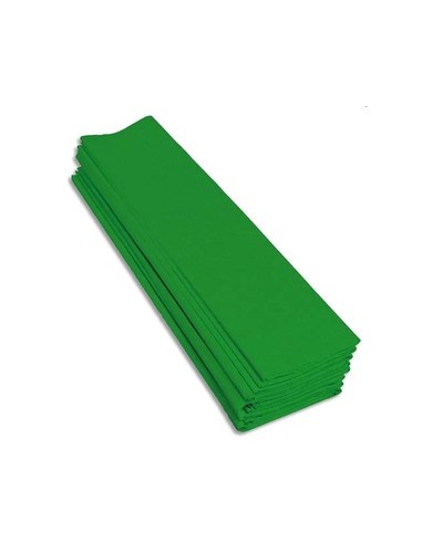 Paquet 10 feuilles crépon M40 2x0.50m vert pré