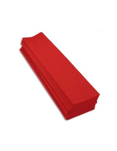 Paquet de 10 feuilles crépon M40 2x0.50m rouge