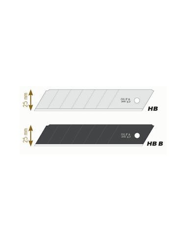 Recharge de 5 lames HB-5B en acier inoxydable, lame secable, pour cutter XH-1 - Largeur 25 mm