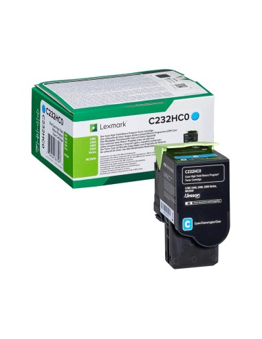 LEXMARK C232HC0 Cyan High Yield Return Program Toner Cartridge