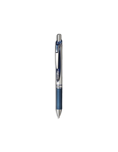 Stylo à bille energel rétractable 0.7mm. Encre à pigment infalsifiable bleu marine.