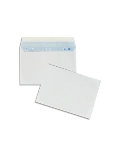 LA COURONNE Boîte de 200 enveloppes blanches auto-adhésives 90g format 162X229mm C5