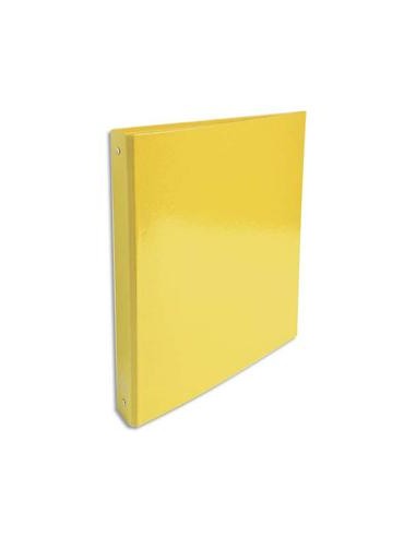 Classeur 4 anneaux Ø30mm IDERAMA en carte 18/10ème. Dos 4 cm. format A4. Coloris jaune