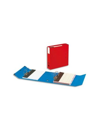 ARIANEX Classeur à deux leviers Millex en PVC intérieur et extérieur rouge,dos de 9.5cm