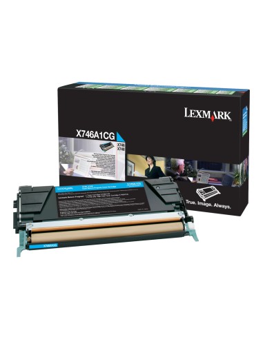 LEXMARK X746, X748 7K cartouche de toner cyan capacité standard 7.000 pages pack de 1 With returnprogram