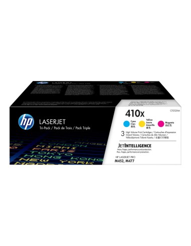 Pack de cartouches couleurs de toner HP CF252XM - HP 410X Cyan/Magenta/Jaune