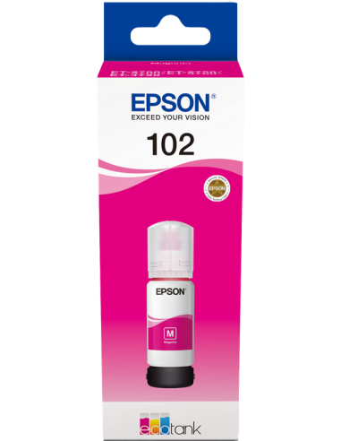 Epson 102 - Epson C13T03R340 - EcoTank 102 - Magenta - Bouteille d'encre Epson