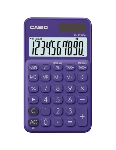 CASIO Calculatrice de poche 10 chiffres Violet SL-310UC-PL-S-EC