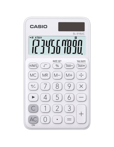 CASIO Calculatrice de poche 10 chiffres Blanche SL-310UC-WE-S-EC