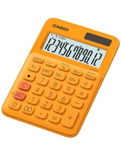 CASIO Calculatrice de bureau 12 chiffres Orange MS-20UC-RG-S-EC