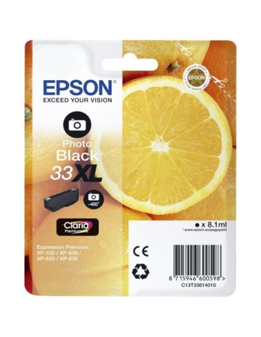 Epson T3361 - Epson 33XL - Epson Orange - Noir Photo - Cartouche d'encre Epson