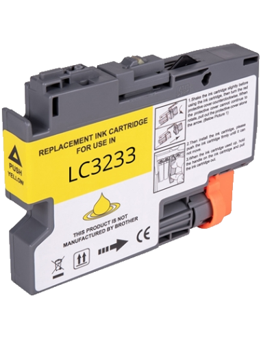 Compatible Brother LC-3233Y - Jaune - Cartouche Compatible Brother 