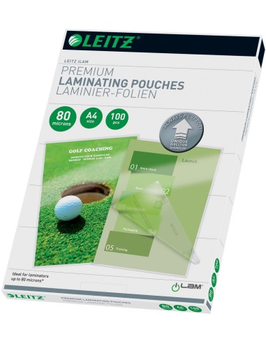 LEITZ Pack de 100 pochettes A4 80 microns UDT 74780000