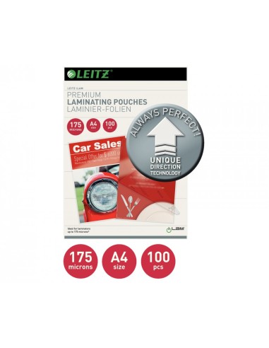 LEITZ Pack de 100 pochettes A4 175 microns UDT 74830000