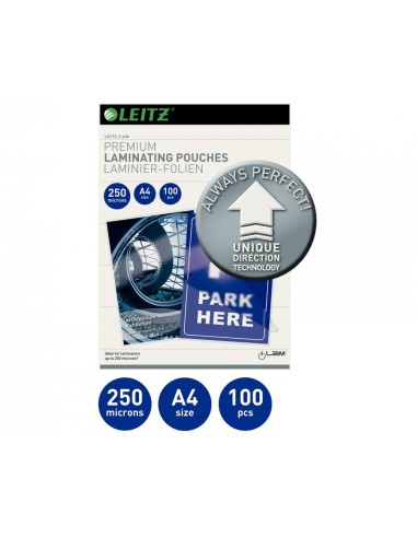 LEITZ Pack de 100 pochettes A4 250 microns UDT 74840000