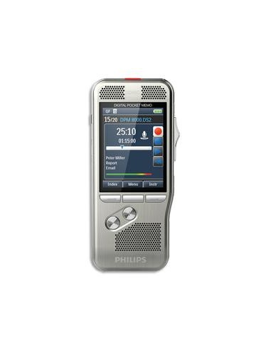 PHILIPS Pocket Mémo DPM8000 interr 4 positions,carte SD,log ProDictate,station ACC8120,batterie ACC8100