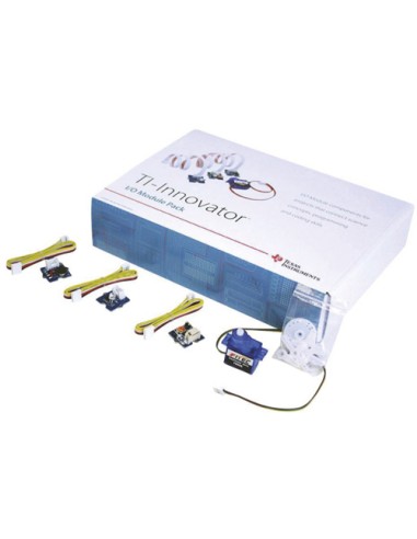 TEXAS Ti-Innovator™ Pack module E/S:capteur lumière+câble,DEL Blanc+câble,moteur+câble,servomoteur+câble.