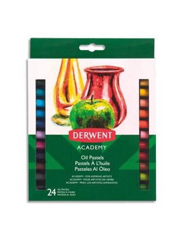 DERWENT ACADEMY Set de 24 pastels à l'huile, couleurs assorties