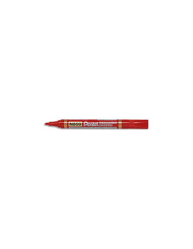 PENTEL Marqueur permanent N850 Pointe ogive, encre indélébile à base alcool. Rouge