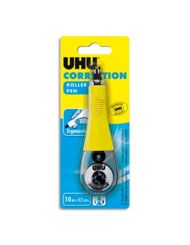 UHU Roller Pen de correction ergonomique avec vis d ajustement intégrée