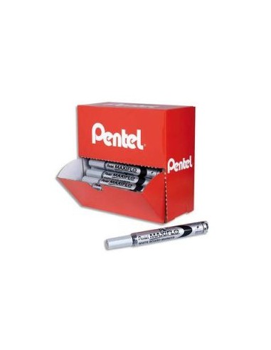 PENTEL Présentoir de 36 marqueurs tableau Blanc MAXIFLO MWL5S Noir (dont 6 gratuits)