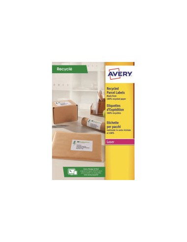 AVERY Boite de 1800 étiquettes adresse Laser recyclées Blanc 63.5X46.6mm