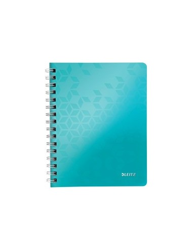 LEITZ Cahier WOW spirales 160 pages détachables 80g A5 5x5. Couverture polypropylène menthe