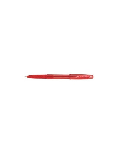 PILOT Stylo à bille Super Grip G à capuchon avec grip ergonomique, pointe extra-large rechargeable. Rouge