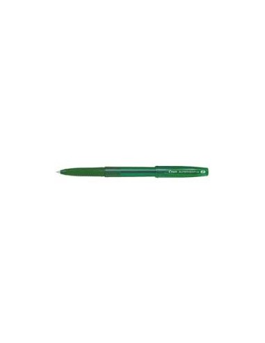 PILOT Stylo à bille Super Grip G à capuchon avec grip ergonomique, pointe extra-large rechargeable. Vert