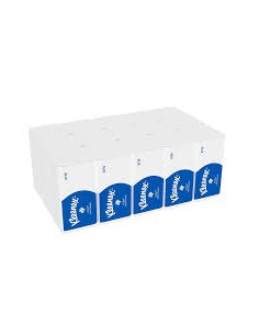 KLEENEX Colis de 15 paquets de 96 Essuie-mains Ultra doux, 3 plis, pliage en Z, Format 21,5x31,5 cm Blanc