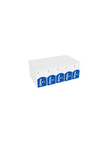 KLEENEX Colis de 15 paquets de 96 Essuie-mains Ultra doux, 3 plis, pliage en Z, Format 21,5x31,5 cm Blanc