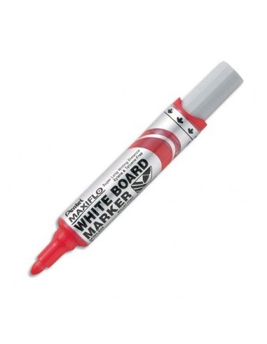 PENTEL Marqueur effaçable à sec MAXIFLO pointe ogive extra-large 4 mm. Encre Rouge