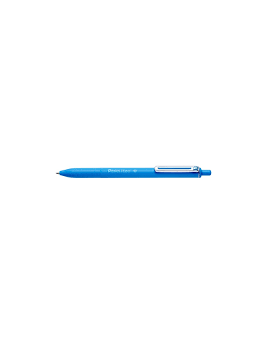 PENTEL Stylo bille iZee rétractable. Pointe 1 mm. Encre rechargeable Bleue