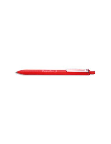 PENTEL Stylo bille iZee rétractable. Pointe 1 mm. Encre rechargeable Rouge