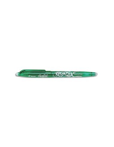 PILOT Roller FriXion Ball pointe fine 0,5 mm. Encre thermosensible effaçable Verte