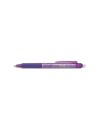 PILOT Roller FriXion Clicker pointe fine rétracatable 0,5 mm. Encre thermosensible effaçable Violet