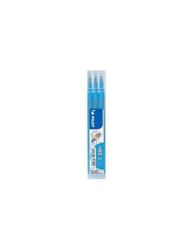 PILOT Set de 3 recharges pour roller FriXion. Pointe fine 0,5 mm. Encre Turquoise