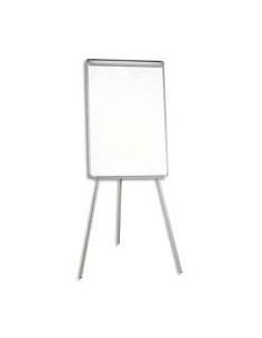 PERGAMY Chevalet de conférence trépied Essential cadre plastique Gris, surface mélaminée L75 x H107 cm