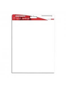 PERGAMY Lot de 2 blocs de 30 feuilles Meeting notes repositionnables, dos adhésif - L63.5 x H79.2 cm