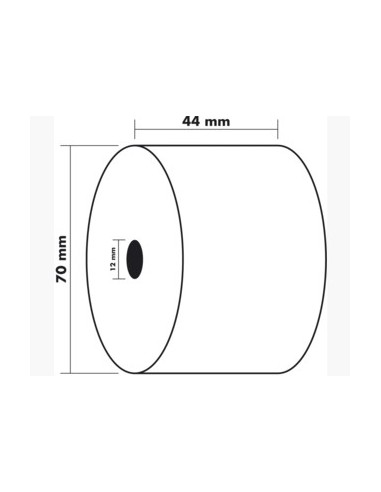 EXACOMPTA Bobine caisse standard 44 x 70 x 12mm, 60 mètres, papier thermique 1 pli 55g