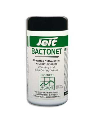 Boîte de 100 lingettes nettoyantes anti bactérie bactonet