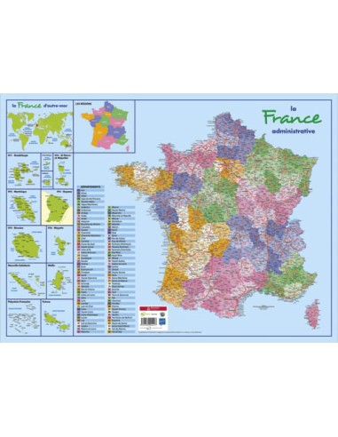 CBG sous main carte de France format 40.5 x 55 cm 