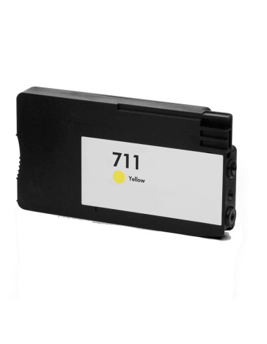 Compatible HP 711 - HP CZ132A - Jaune - Cartouche d'encre compatible